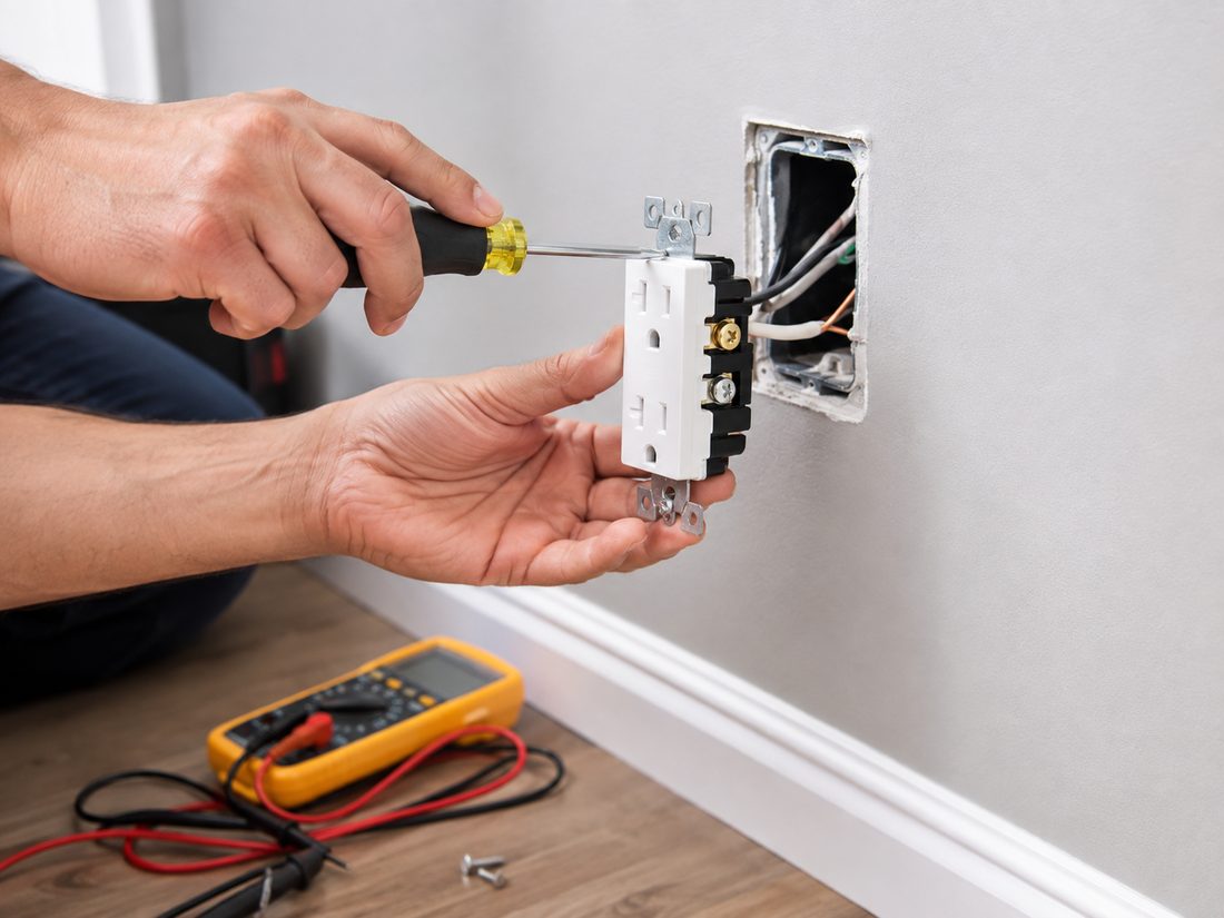 Outlet & Plug Installation &mdash; A&M Electrical job photo