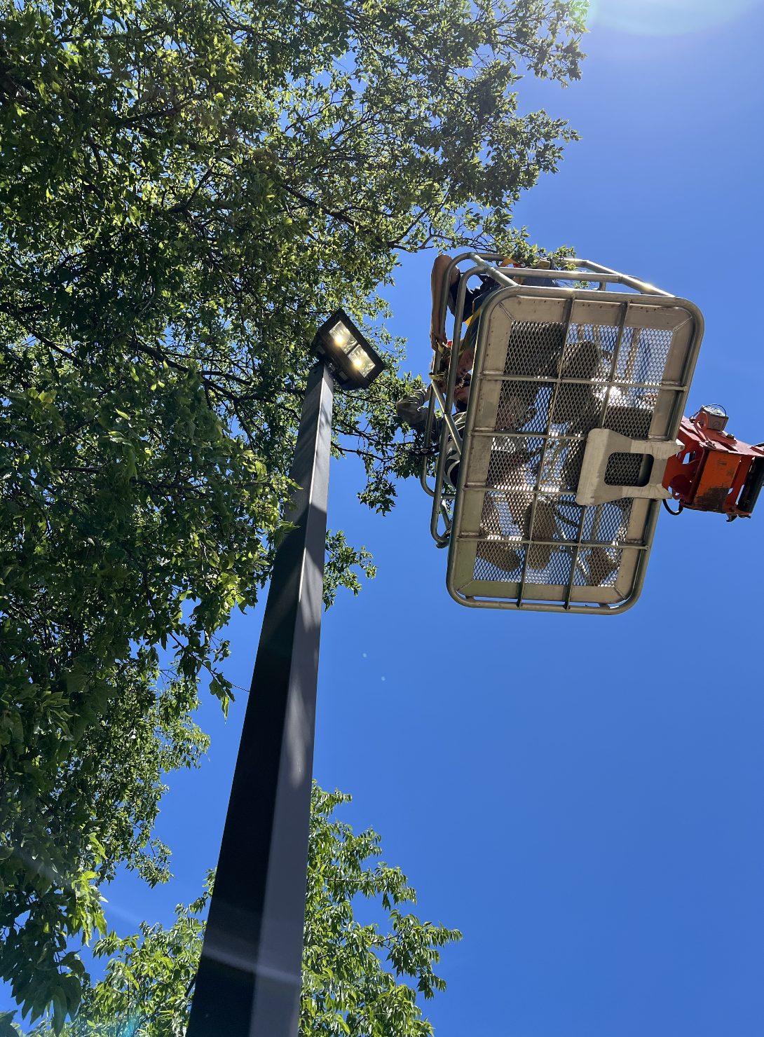 Parking Lot Lights &mdash; A&M Electrical job photo